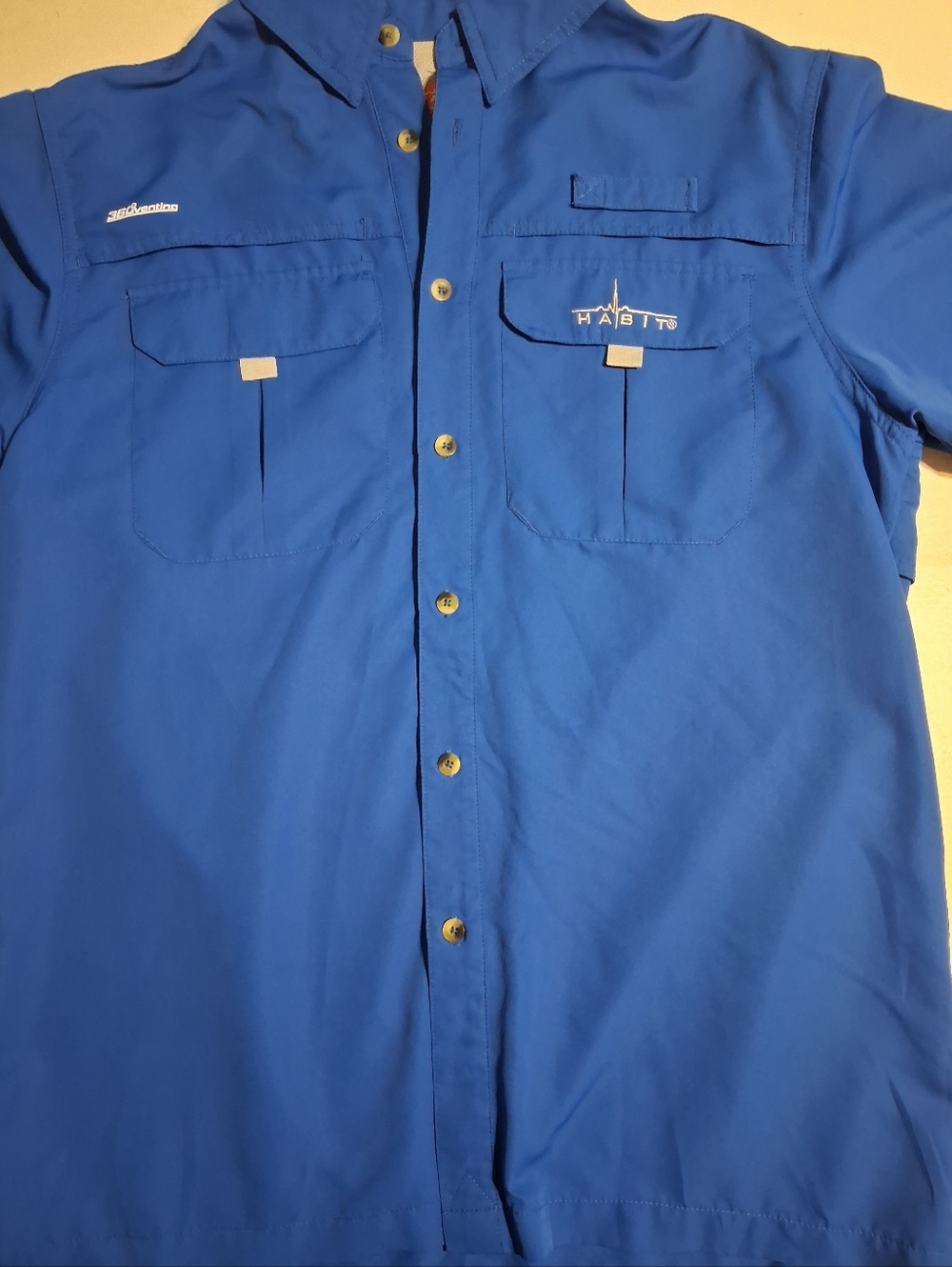 Habit Outdoors Men's Vented Short Sleeve Fishing Shirt Size M